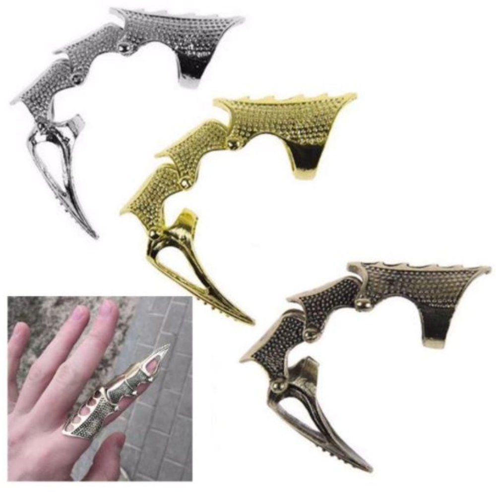 Set of 3 Full Finger Armor Rings - Picture 2 of 6
